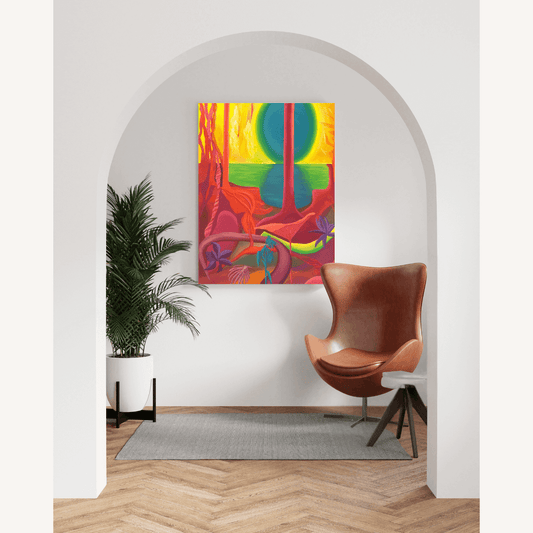 The Heat at the Slide Room Gallery in Victoria -  48 x 36 x 1.5 in / 121.92 x 91.44 x 3,81 cm