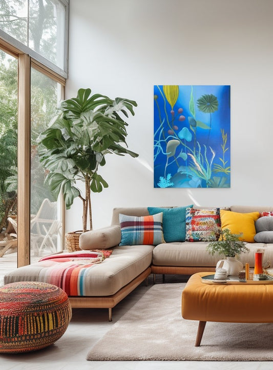 The Deep Blue at the Tofino Gallery of Contemporary Art - 48 x 36 in