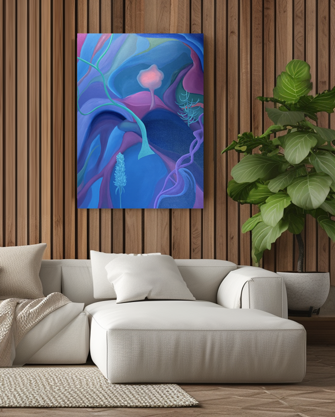 Rhapsody in Blue at Sotheby’s Victoria - 48 x 36 in