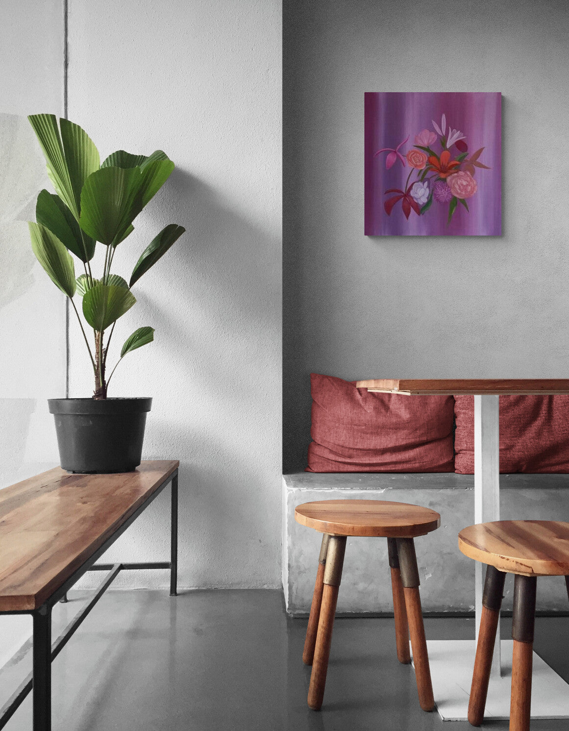 Flower Study II  - 22 x 22 inches