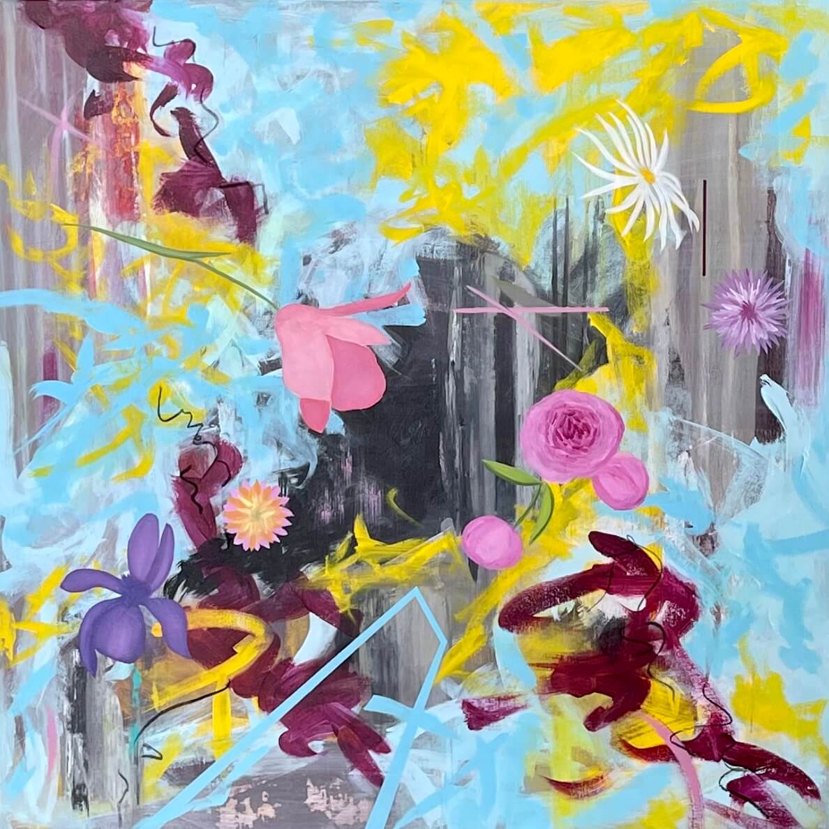 Paroles - 30 x  30in -  Available exclusively at Tofino Gallery of Contemporary Art - SOLD