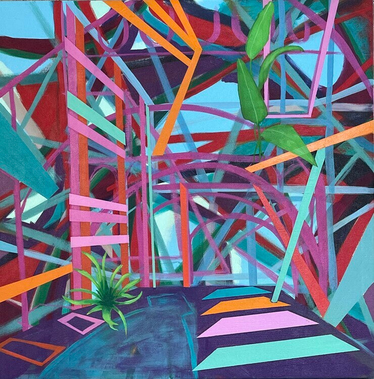 Rollercoaster of Life - 30 x 30 in SOLD