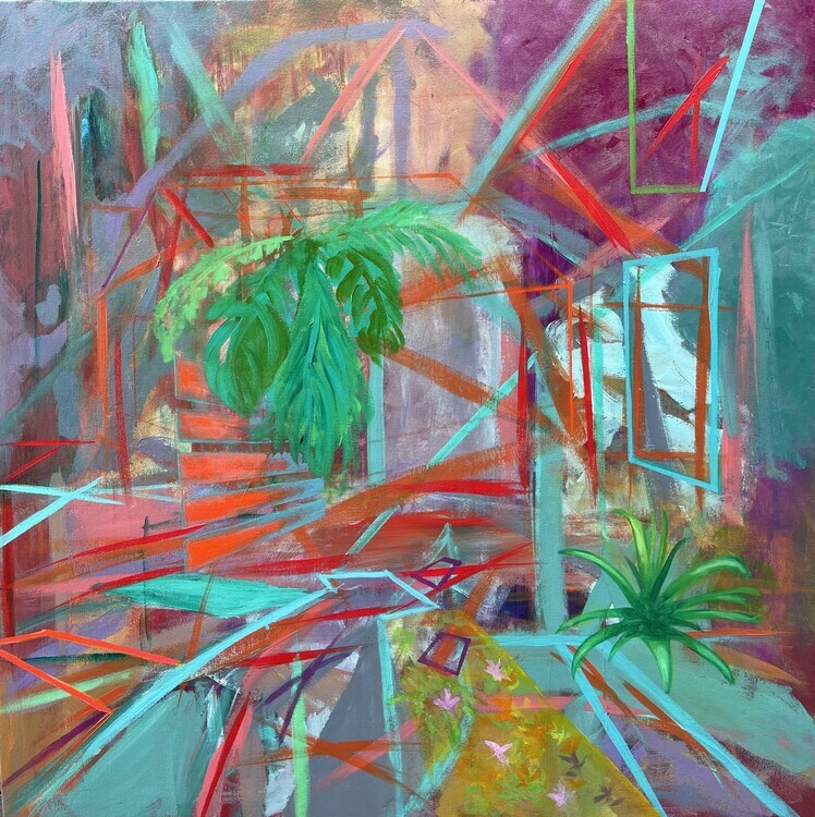 Transit - 30 x 30 in -SOLD