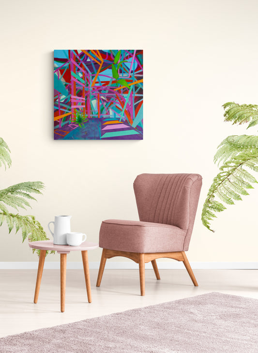 Rollercoaster of Life - 30 x 30 in SOLD