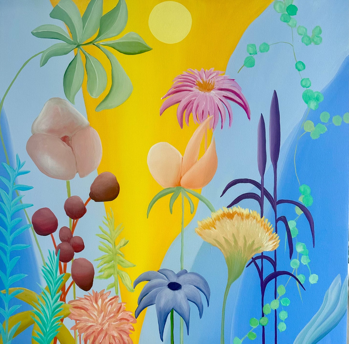 Paradise Garden - 30 x 30 in - 76.2 x 76.2 x 3.81 cm